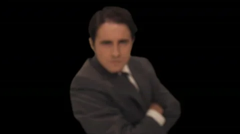 Man points directly at camera Stock Footage 754758