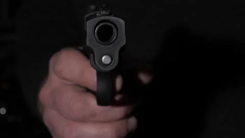 Man Points Gun (3) Vídeo Stock 237027197