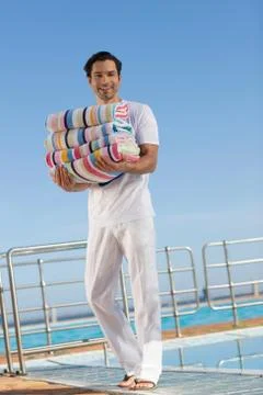 Man at a pool Foto stock