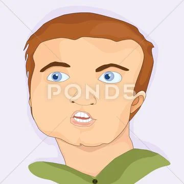 Man portrait Stock Illustration