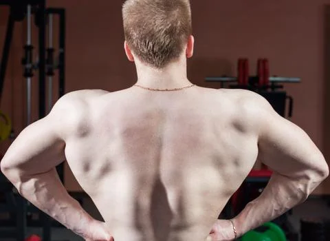 Man posing bodybuilder Stock Photos