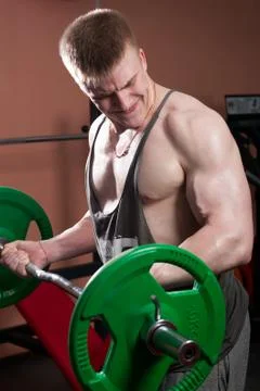 Man posing bodybuilder Stock Photos