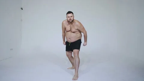 Man posing for a male edition body positive beauty set. Stock Footage 167852252