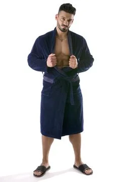 A Man Posing in a Robe Stock Photos