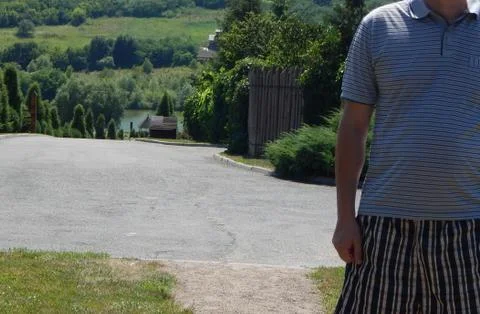 Man posing in various poses for the camera 库存照片