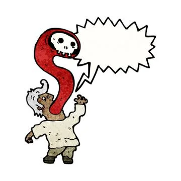 Man possessed cartoon Stock Illustration