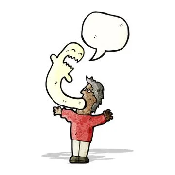 Man possessed cartoon Stock Illustration