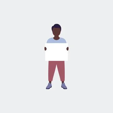Man with poster Stock Illustration