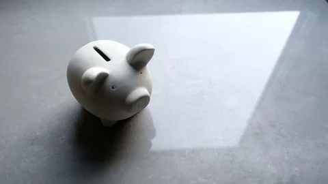 Man poured coins Stock Footage 82271603