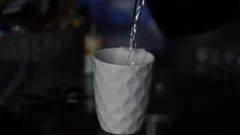 Pour boiling water into the cup Stock Video Footage by ©sgorin #54567653