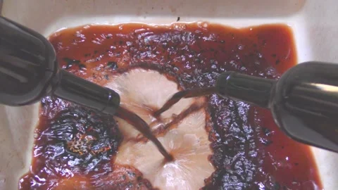 A man pours 2 bottles of spoiled waste red wine to the sink 스톡 동영상 277543646