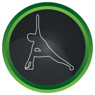 Man Practicing Extended Side Angle Pose Illustrazione stock