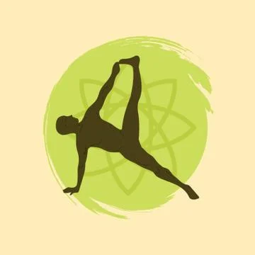 Man Practicing Yoga In Side Plank Pose Stock Illustration