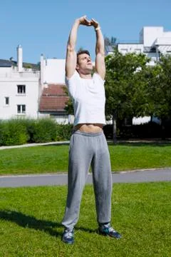 Man practising a sport Stock-Fotos