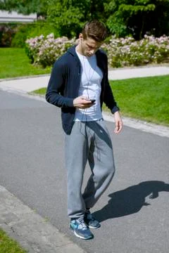 Man practising a sport Stock Photos