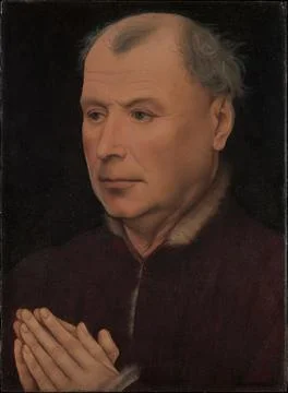 Man in Prayer ca. 143035 Workshop of Robert Campin Netherlandish This sitte.. 库存插图