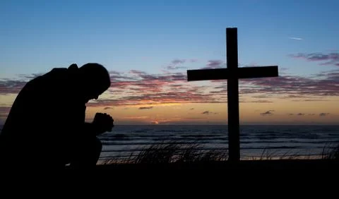 Man of prayer Stock Photos