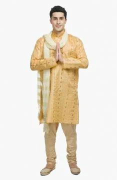 Man in prayer position Fotos Stock