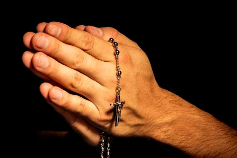 Man praying Stock Photos