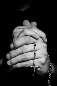 Man praying Stock Photos