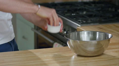 Man prepairing a healthy lunch while at home. Stock Footage 63031949