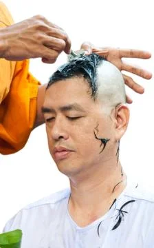 A man prepares to be ordained Stock Photos