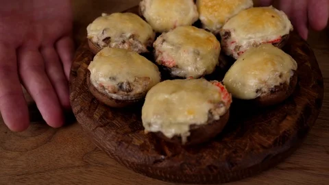 A man prepares delicious snacks Video stock 128633405