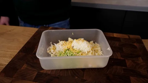 A man prepares delicious snacks Stock Footage 128635004