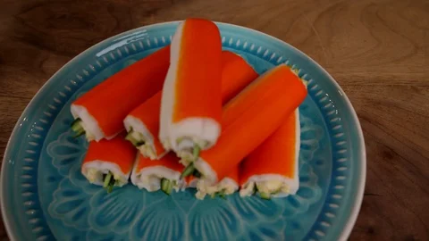 A man prepares delicious snacks Stock Footage 128636575