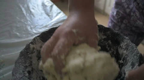 Man prepares dough Stock Footage 66531654