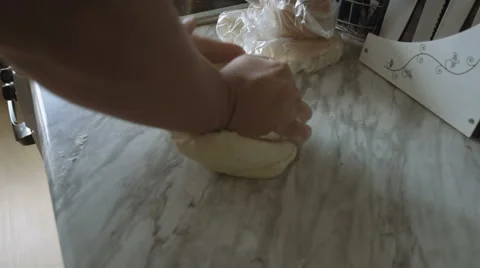 Man prepares dough Stock Footage 66531828