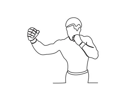 A man prepares to enter a boxing competition Stock Illustration