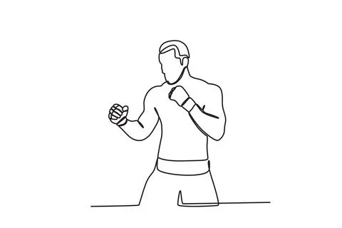 A man prepares to enter a boxing competition Stock Illustration