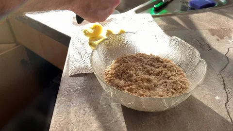A man prepares a healthy breakfast Stock Footage 108862263