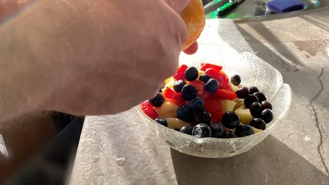 A man prepares a healthy breakfast Stock Footage 108862446