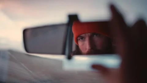 Man Preparing for a Drive in Iceland Stock Footage 307427788