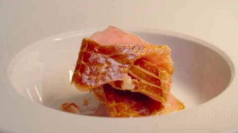 Man preparing fish salmon 스톡 동영상 135522368