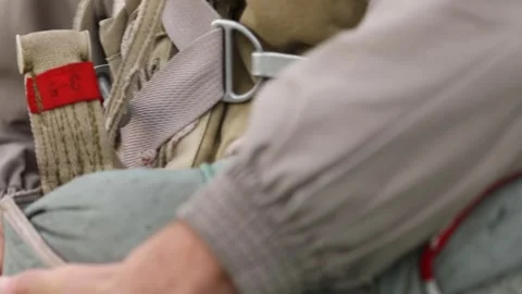 The man is preparing to fly 4 Stock Footage 321250136