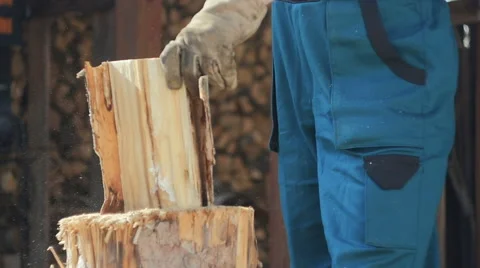 Man Preparing House for Winter Stock Footage 61482739