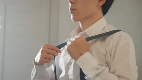 Man preparing for important event. Calm gentleman getting ready for occasion Stock Footage 337231283