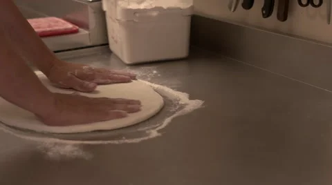 Man Preparing Pizza Dough. Stock Footage 60039300