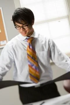 Man preparing for presentation Stock Photos