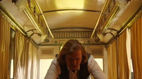 A man preparing the table for a date while using matches Vídeo Stock 259587049