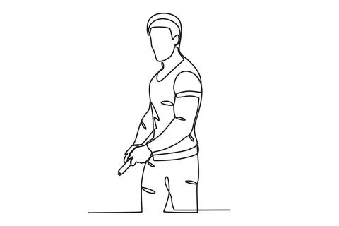 A man preparing for war Stock Illustration