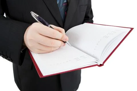 Man is preparing for written work Stock Photos