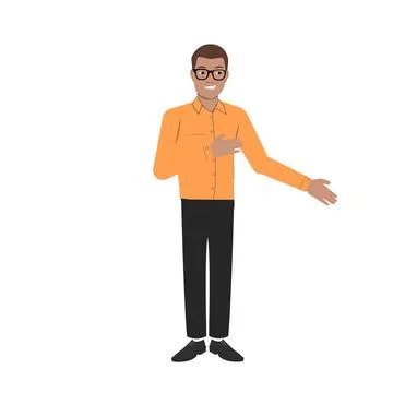 Man presentation giving to office Иллюстрация