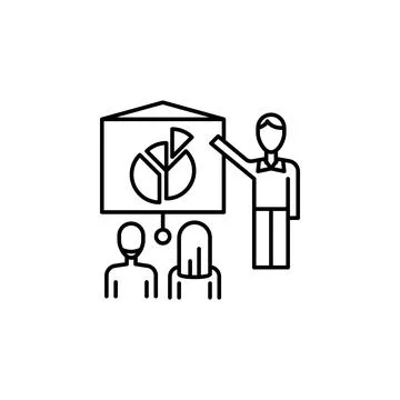 Man, presentation, team icon. Simple line, outline vector elements of teamwork Stock Illustration