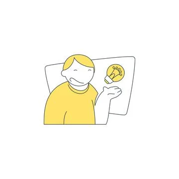 A Man Presenting A Creative Idea With A Lightbulb Vector Illustration 스톡 일러스트
