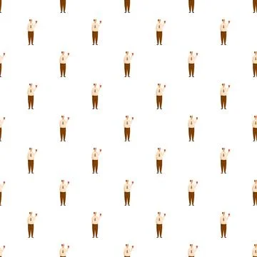Man presenting red heart love seamless pattern background Stock Illustration