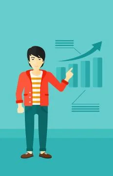 Man presenting report Illustrazione stock